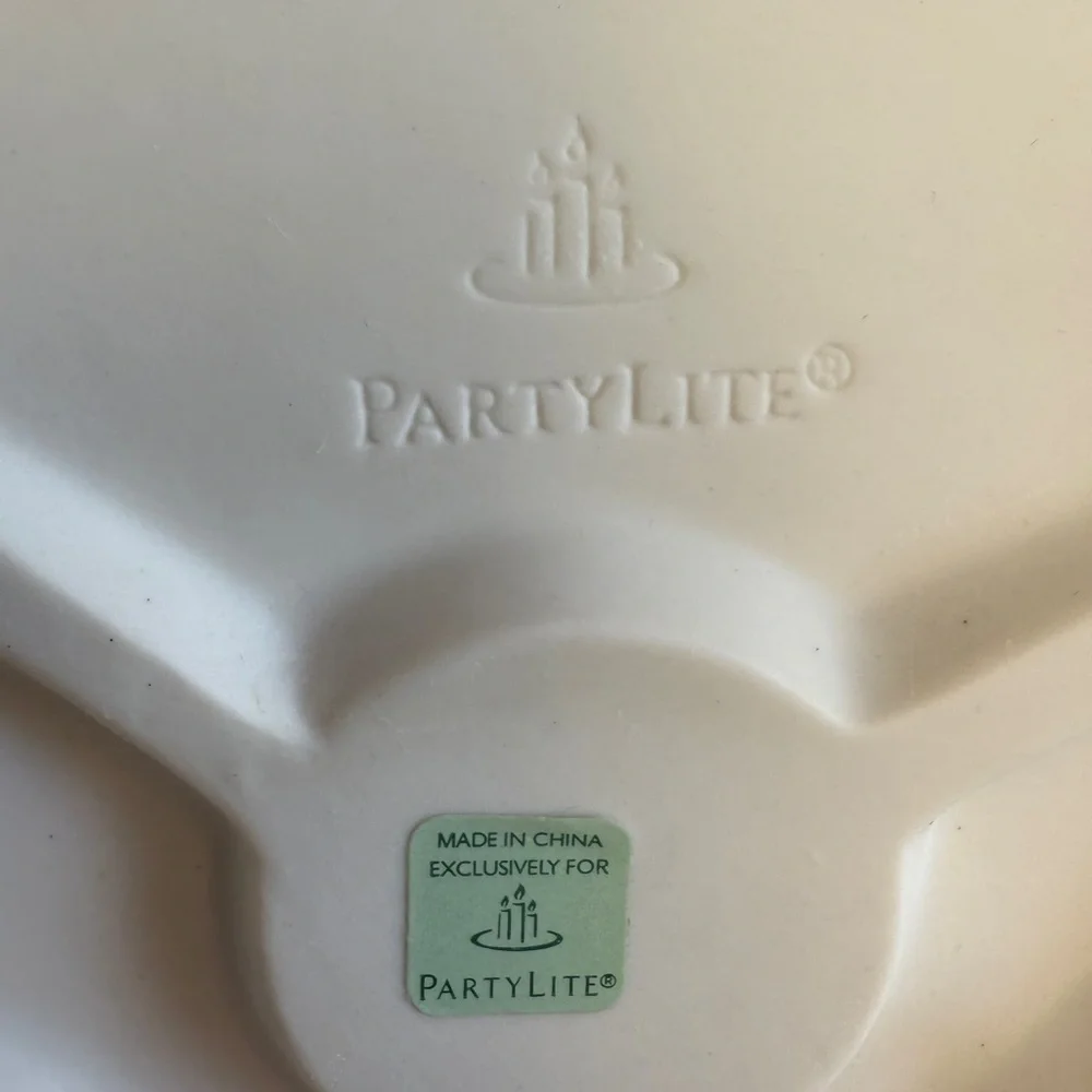 PartyLite Holiday Snowman Collection White Red Christmas Candle Holder Decor